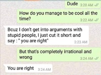 Manage to be cool all the time